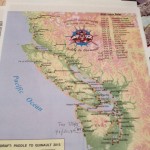 Bangka Journey to Tribal Journey 2013 Day 1 Map of Paddle to Quinault